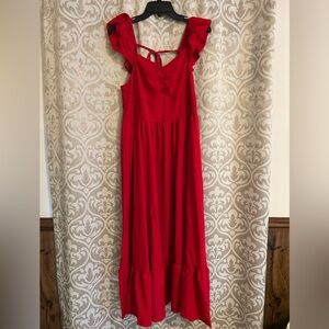 Red Sleeveless Dress